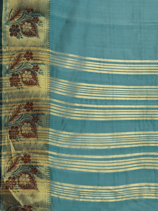 Petrol_Blue_Cotton_Silk_Saree